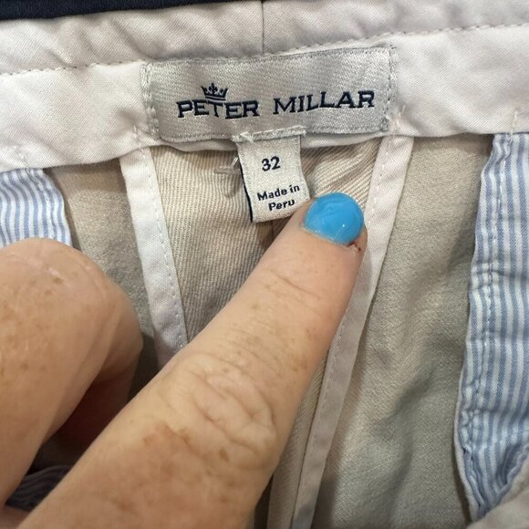 Peter Millar Soft Touch Twill Trouser Pant Size 32 Khaki Beige Golf - Picture 7 of 9